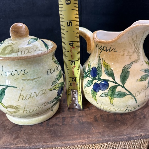 Maxcera Olive Beige Sugar & Creamer Set - Picture 12 of 13